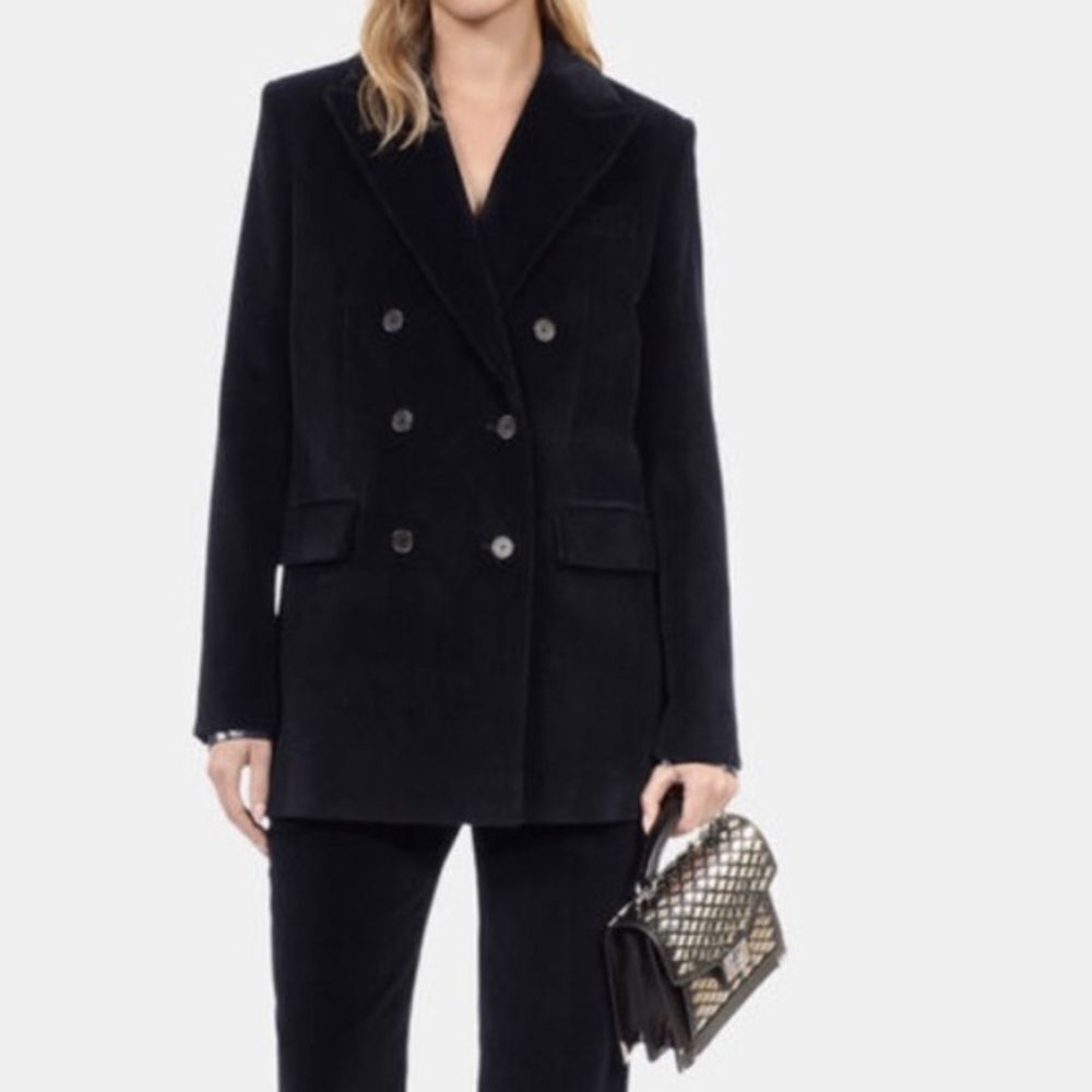 The Kooples Corduroy Black Jacket Blazer NWT Size 34= US 2
